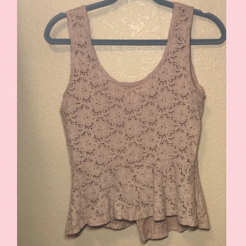 Baby Pink Lace Tank